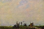 Caspar David Friedrich Meeresstrand mit Fischer oil painting artist